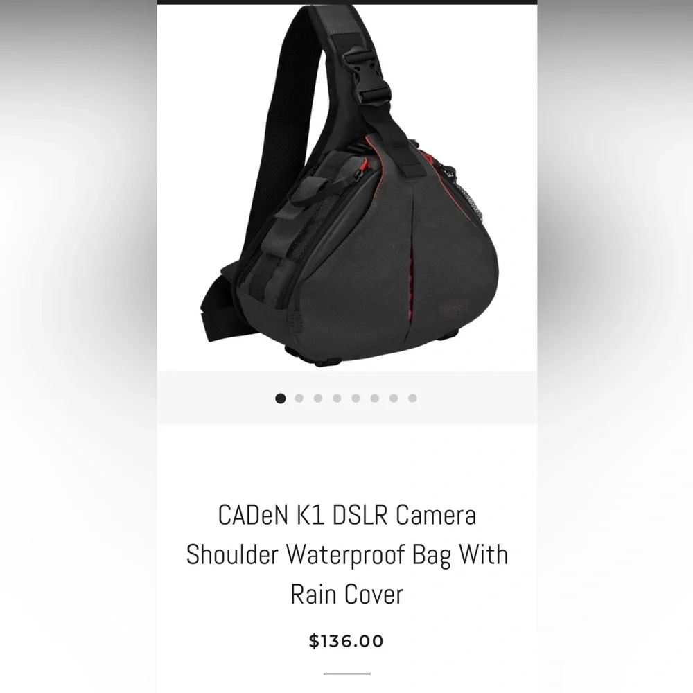Caden Camera Black Sling Bag